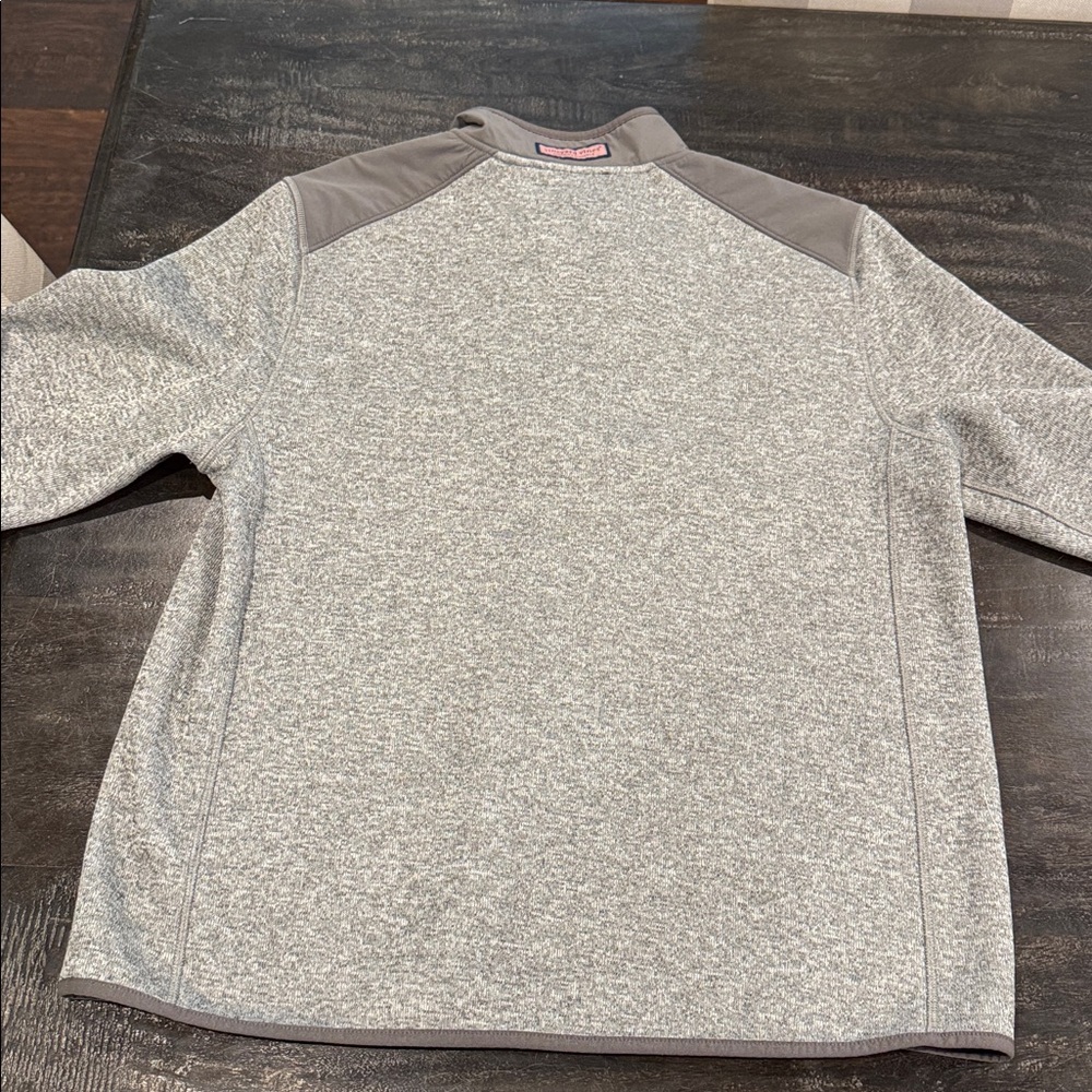 Vineyard Vines Heather Gray Quarter-Zip Pullover size Large L Men’s - Picture 5 of 8